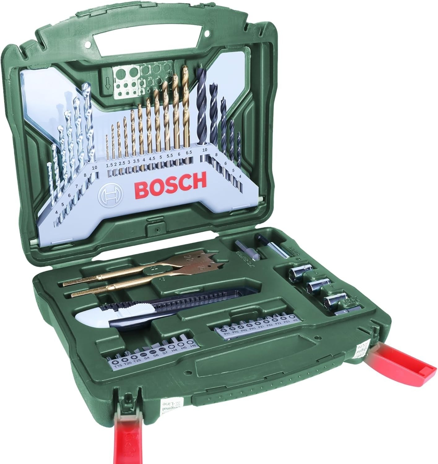 Bosch X Line Titanium Screwdriver Bit Set Wood Masonry Metal Accs Drill New