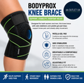 Bodyprox Knee Brace Side Stabilizers Patella Gel Pad Support Small/Medium