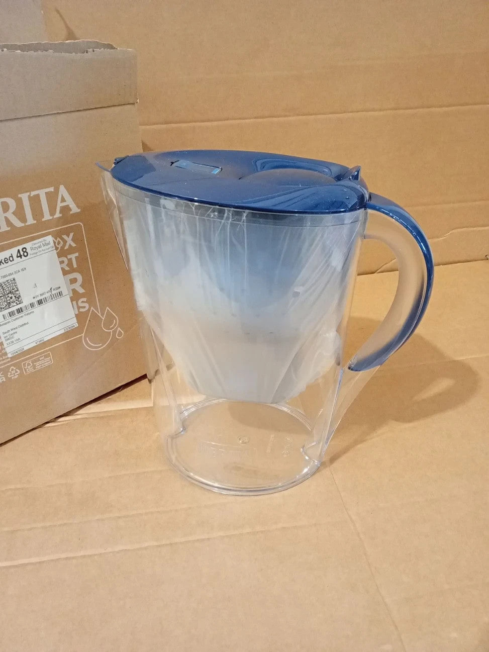 BRITA Water Filter Jug Blue 3.5L Large Volume Pitcher SmartBox Flip Lid New