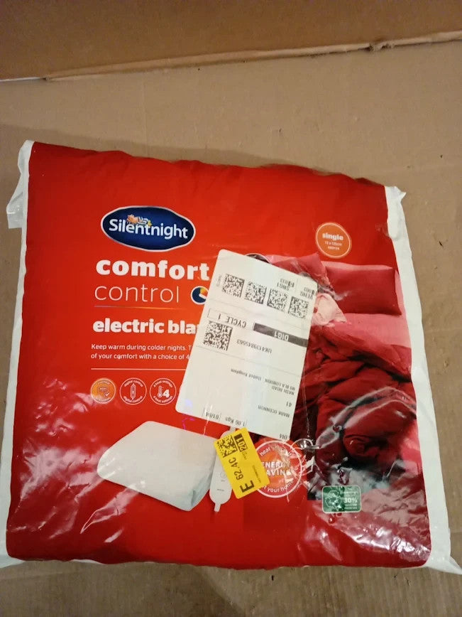 Silentnight Comfort Control Electric Blanket Single Bed Heated 135x72cm