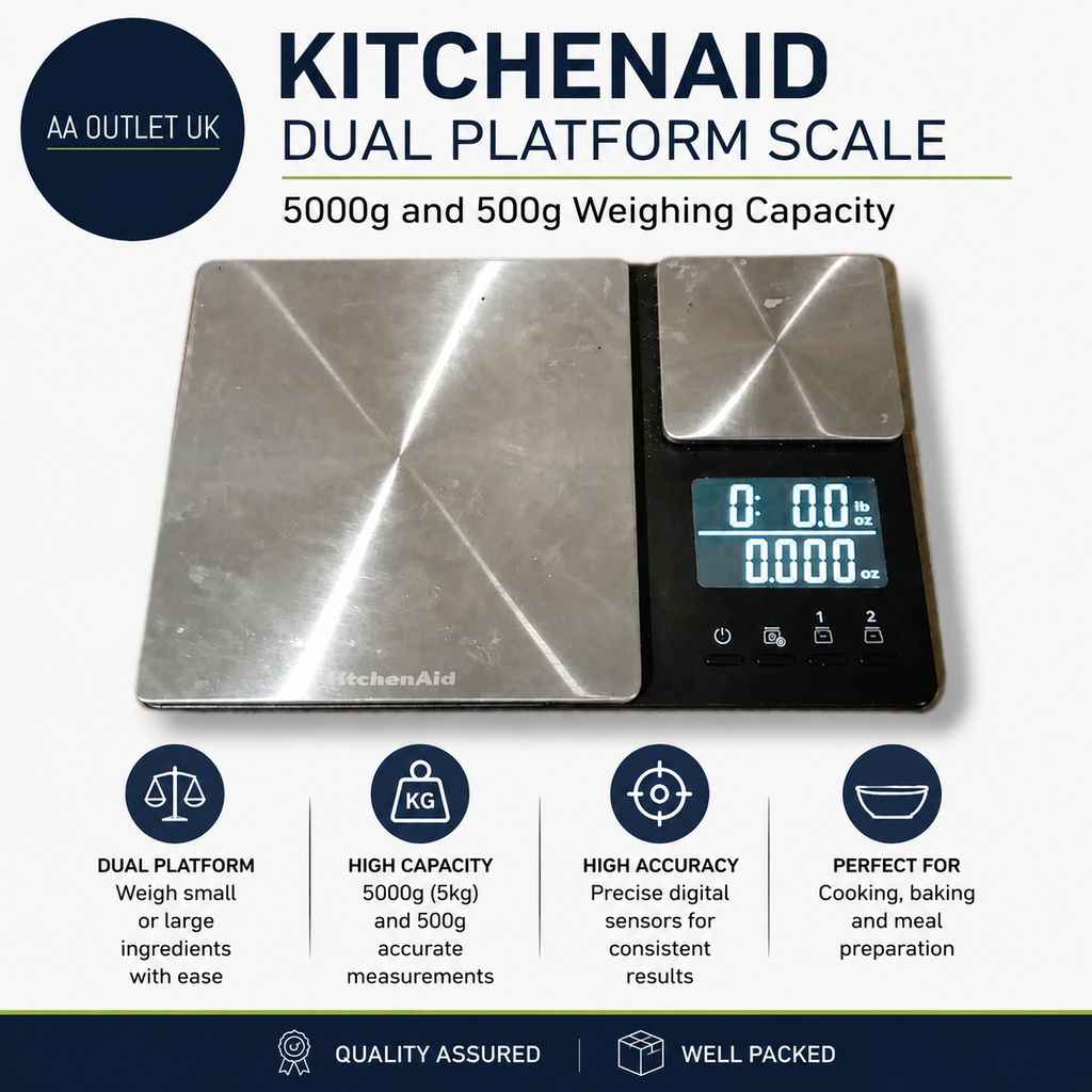 KitchenAid Dual Platform Scale 5000g And 500g Weighing Capacity For Baking Black