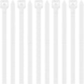 100 Pack Cable Ties White 6in Zip 3.6x150mm Tidy Wires Long 40lbs Tensile New