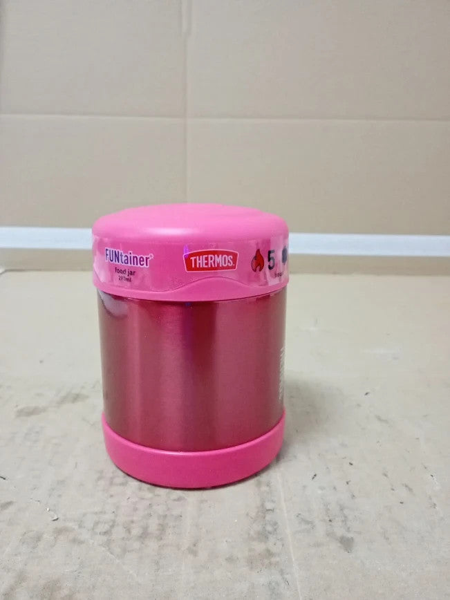 Thermos Pink Kids Food Flask 290ml BPA Free Stainless Steel Spill Proof Thermal