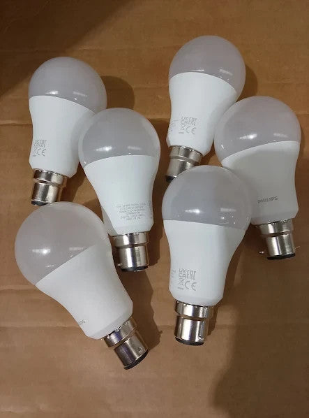 Philips LED Frosted A60 Light Bulb 6 Pack Warm White 2700K B22 Bayonet Cap