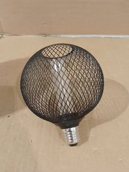 Harper Living LED E27 Bulb Black Metal Cage Dimmable Globe 3.5W New