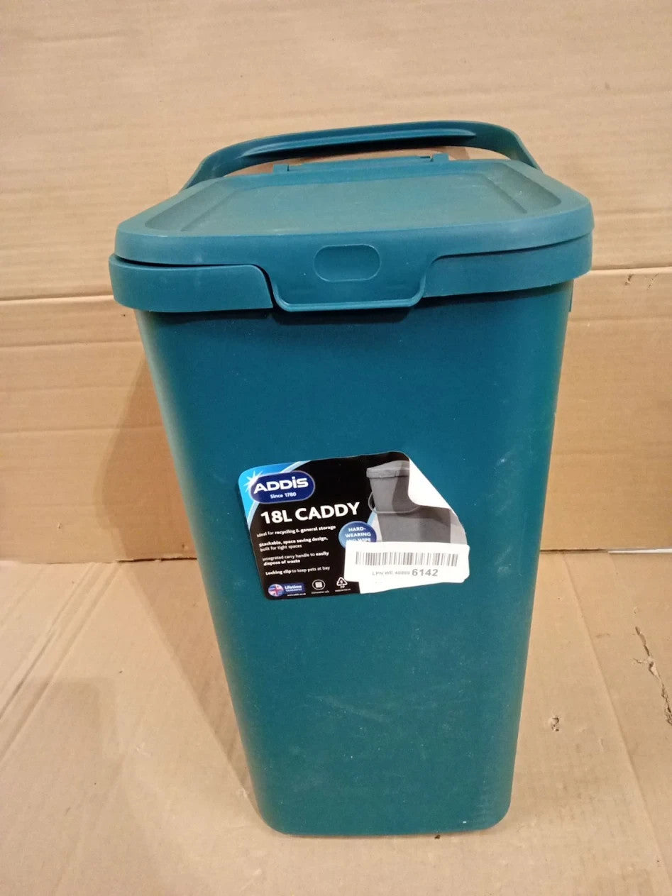 Addis 519354 Kitchen Recycling General Storage Bin 18L Stackable Food Waste