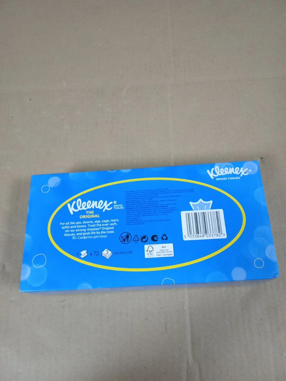 Kleenex Tissues Original Ultra Soft Single Box 72 Sheets 3 Ply New