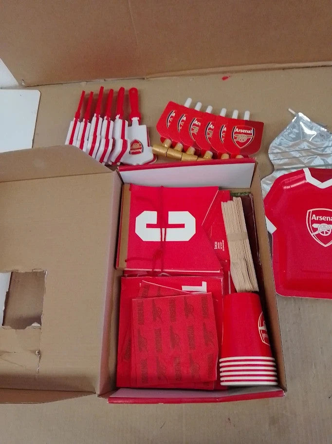 Arsenal Football Club Official Licensed Party Supplies Kit 6 Guests Birthday New