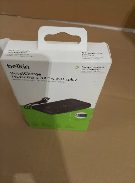 Belkin Portable Charger USB-C Power Bank 20,000mAh 2x Type C 1x USB-A New