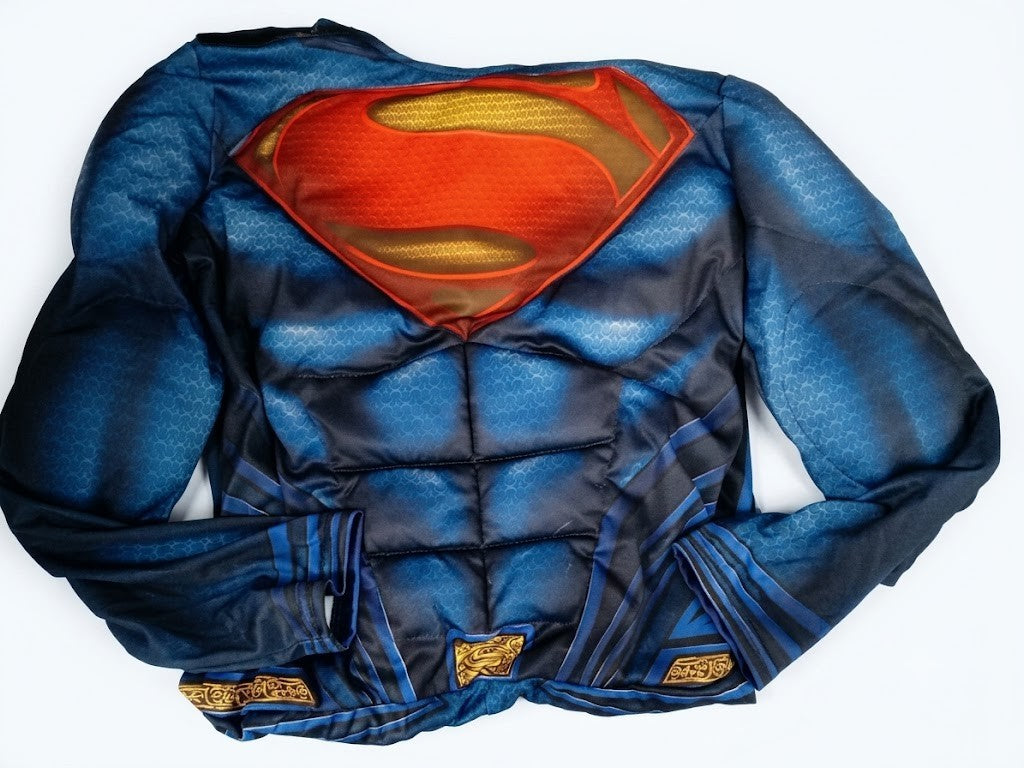Rubie's Official Superman Deluxe Adult Costume Blue Medium Fancy Dress New