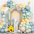 Sage Green Blue Yellow Arch Kit Boho Cartoon Balloon Garland Reusable New