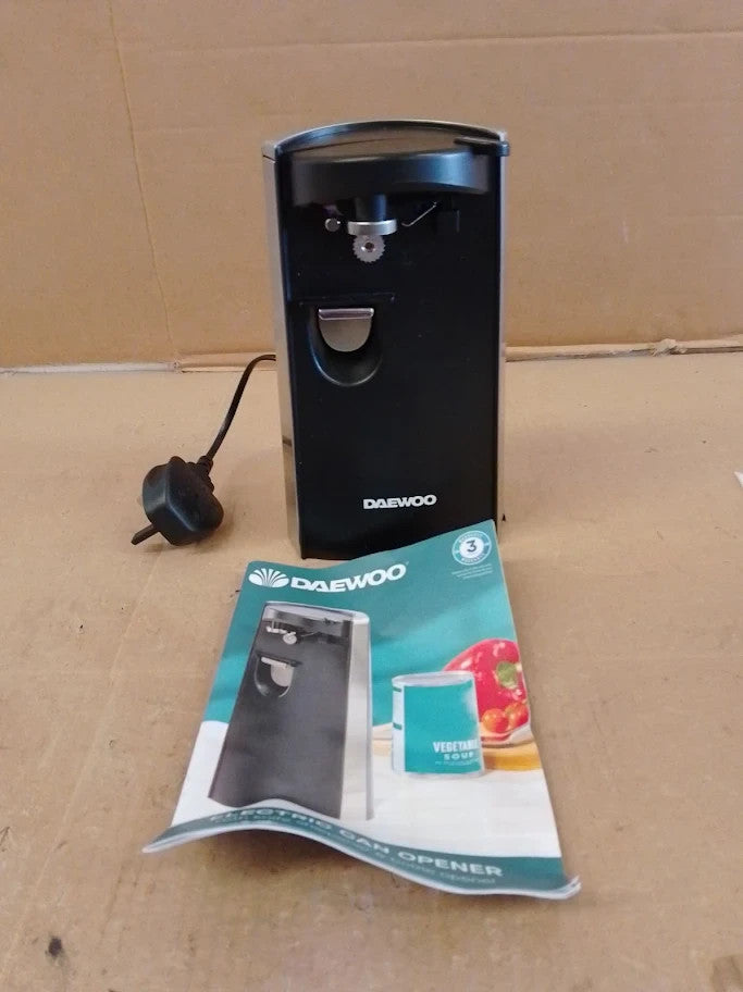 Daewoo Electric Tin Can Opener SDA2313 Multifunction Knife Sharpener Bottle Open