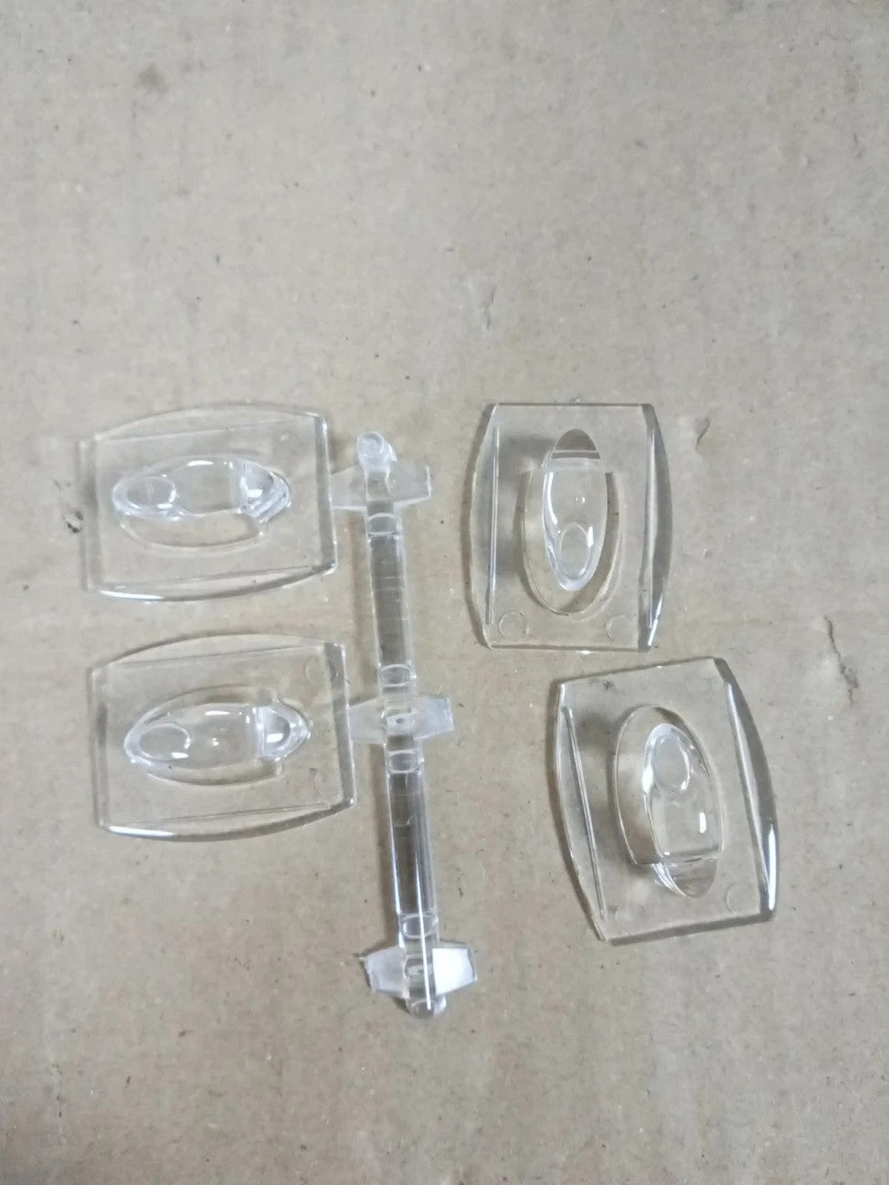 Command Decorating Hooks Mini Transparent Multi 4 Pieces Adhesive Damage Free