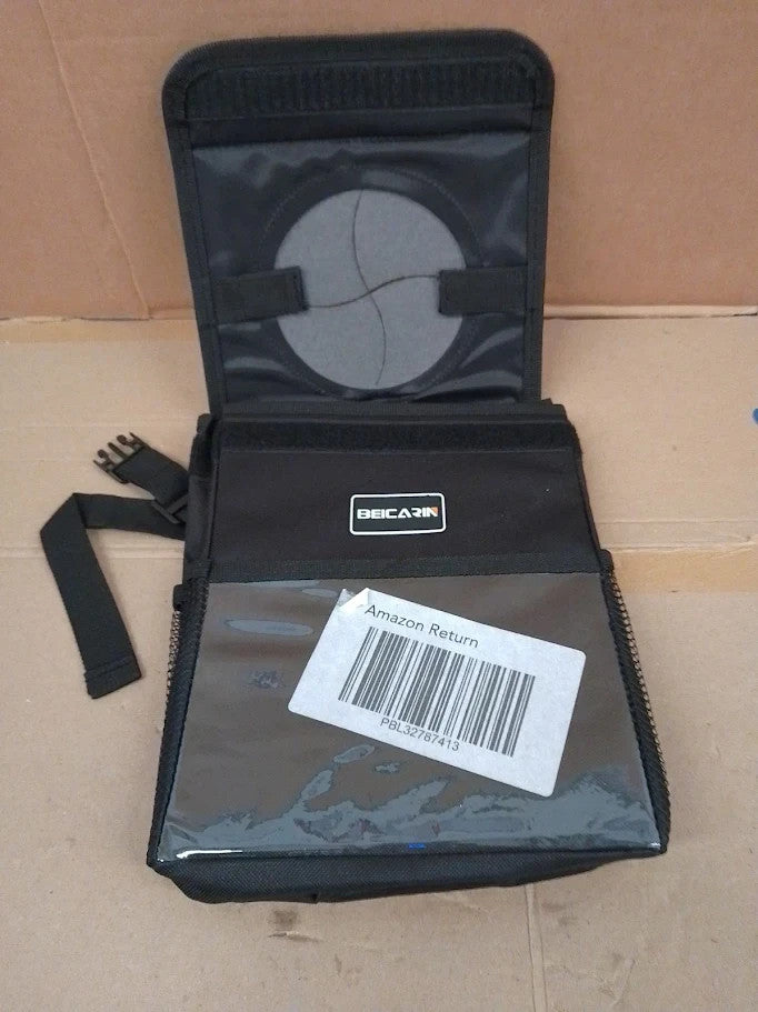 Car Bin Trash Can Lid Bag Hanging Storage Pockets Leak Proof 8.5L New