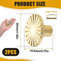QTMMC Gold Cabinet Knobs Brushed Brass Drawer Door Handles 2 Pieces Design New