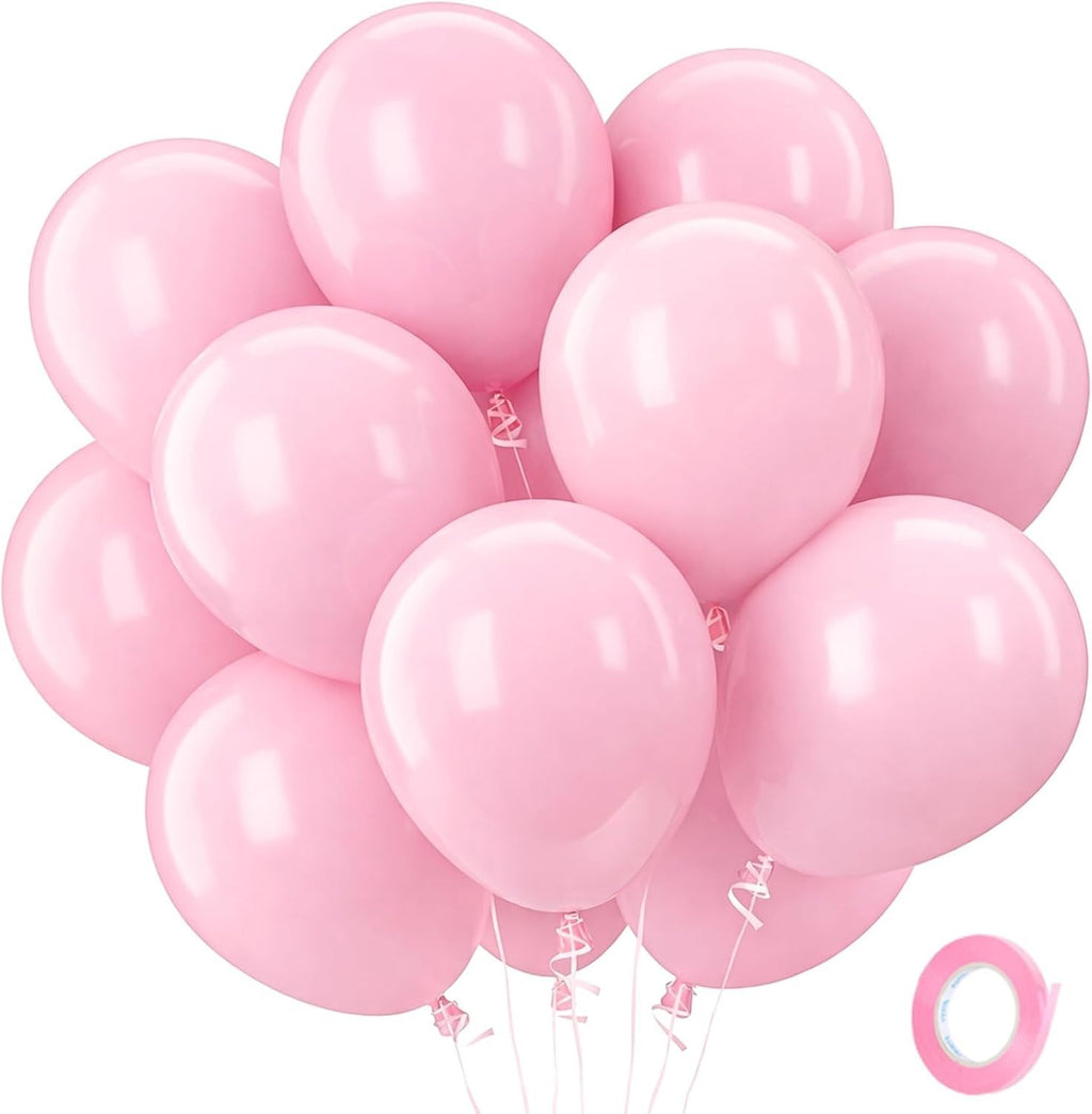 QIFU 100 Pieces Baby Pink Balloons 12in Birthday Wedding Party Decorations New