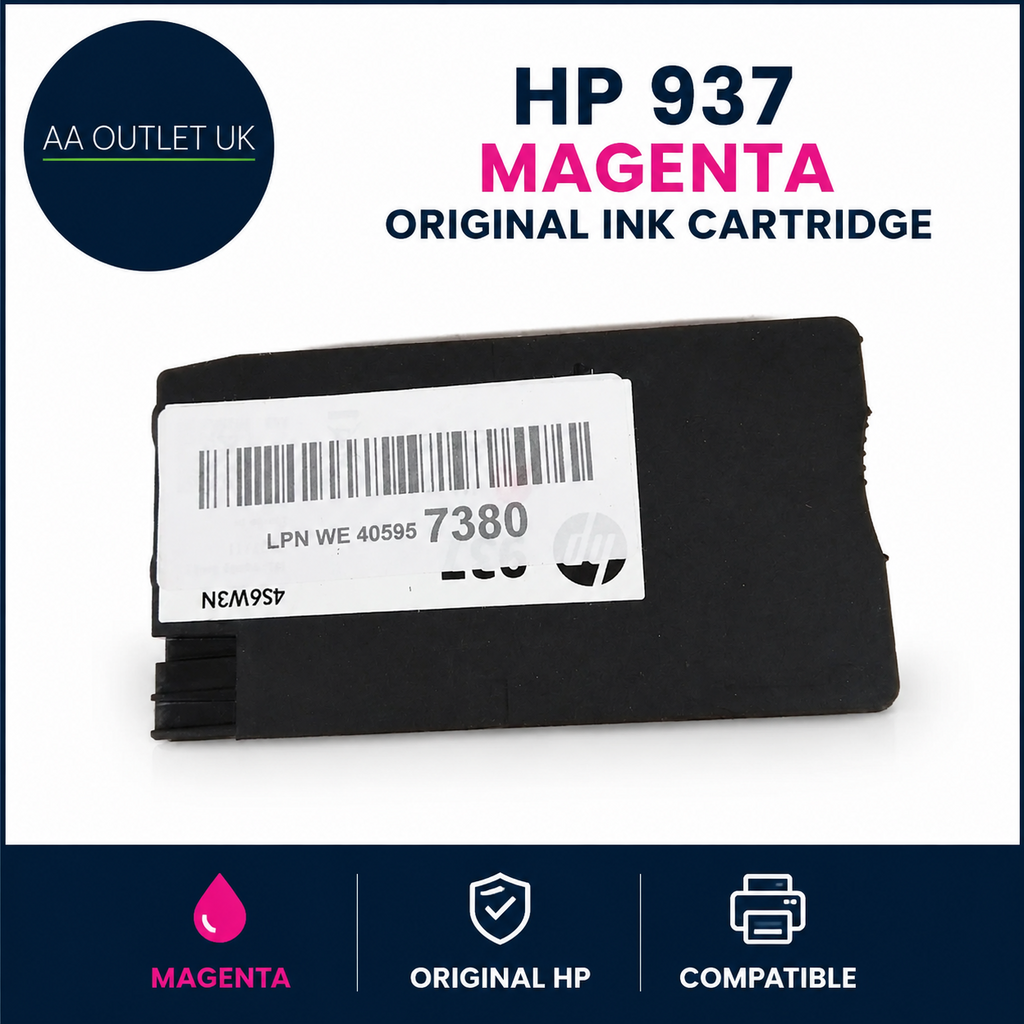 HP 937 Magenta Original Ink Cartridge 1 Pack OfficeJet PRO 9730e 9720e Large