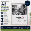Hampton Frames Aluminium Silver A3 29.7x42cm Certificate Photo Non Glass Picture