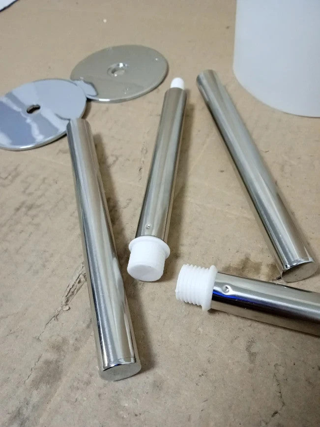 Toilet Brush Holder Modern Loo Set Elegant Design Cleaner Stainless Steel New
