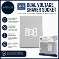 BG Electrical Dual Voltage Shaver Plug Socket Electric Toothbrush Charger Silver