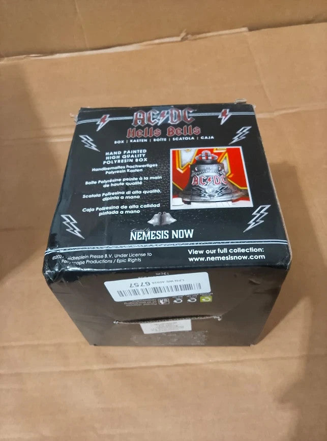 Nemesis Now Offiziell Lizenzierte ACDC Hells Bells Box Harz Schwarz 13cm