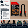 Dekton 1pc 100mm Tubular Double Hook Durable Scratch Resistant Plastic Coating