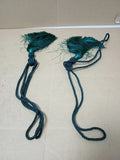 Pretty Jolly 2pc Long Tassel Curtain Tiebacks Handmade Braided Rope New