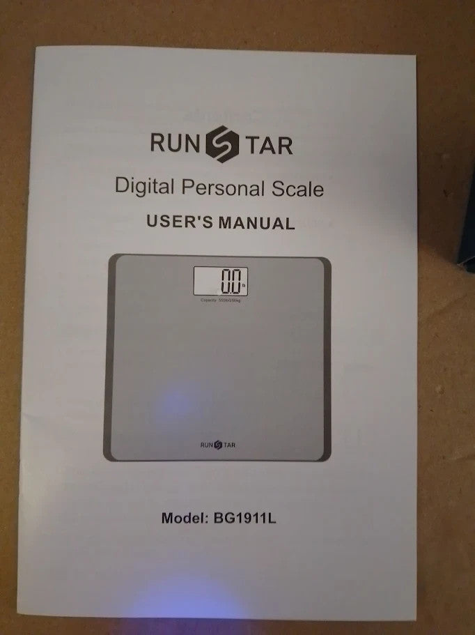RunSTAR 550lb Bathroom Digital Scale Body Weight Ultra Wide Platform Large
