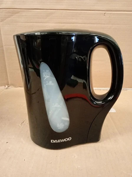 Daewoo Essentials 1.7L Fast Boil Electric Kettle Black Plastic Cordless 2200W