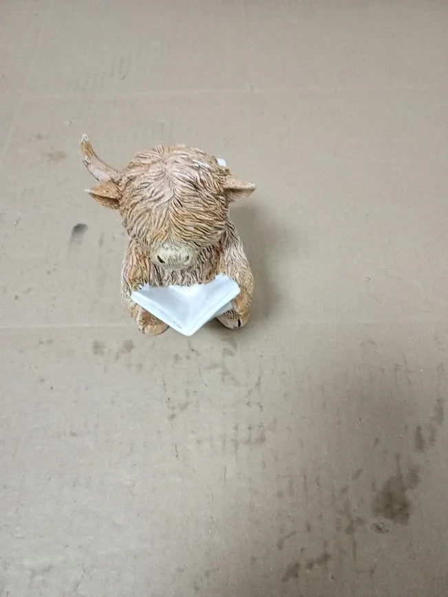 Lesser Pavey Highland Cow Loo Time Happy Highland Funny Resin Bathroom Figure