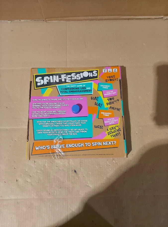 Tomy Spin Fessions Party Game Hilarious Storytelling Challenge Teens Adults New