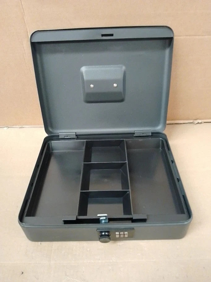 Cathedral Products 12in Steel Cash Box Combination Lock Durable Secure New