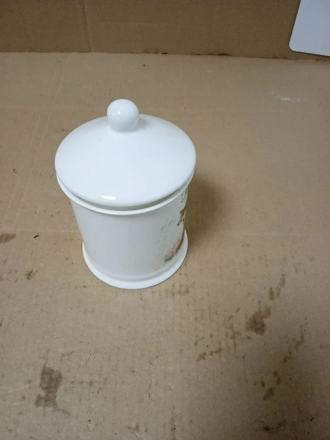 Royal Worcester Wrendale Designs Tea Canister Lid Fine Bone China Bag White