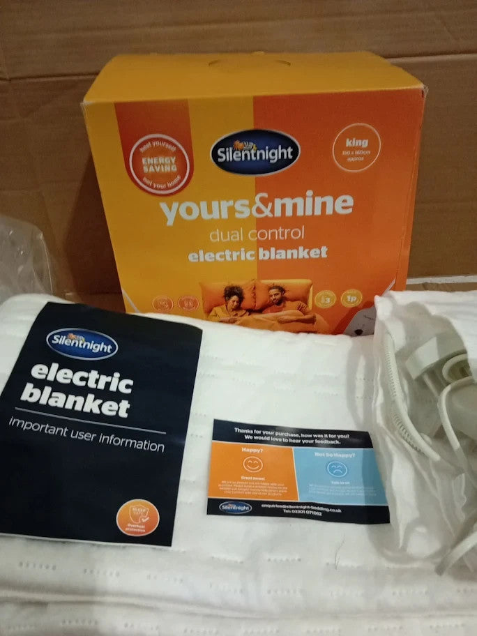 Silentnight Dual Control Electric Blanket King Size Heated Underblanket