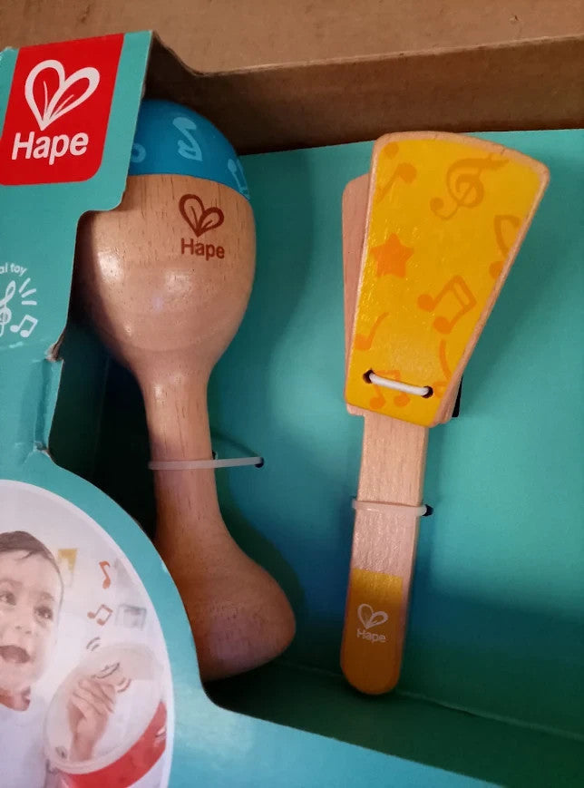 Hape Beginners Percussion Accessories Only Musical Instrument Set Young New