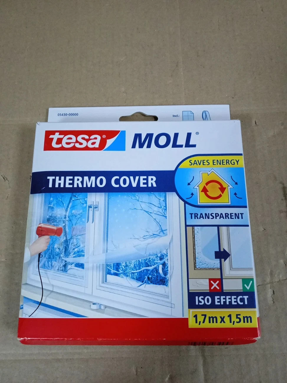 tesamoll Thermo Cover Window Insulating Film Transparent Foil 1.7x1.5m New