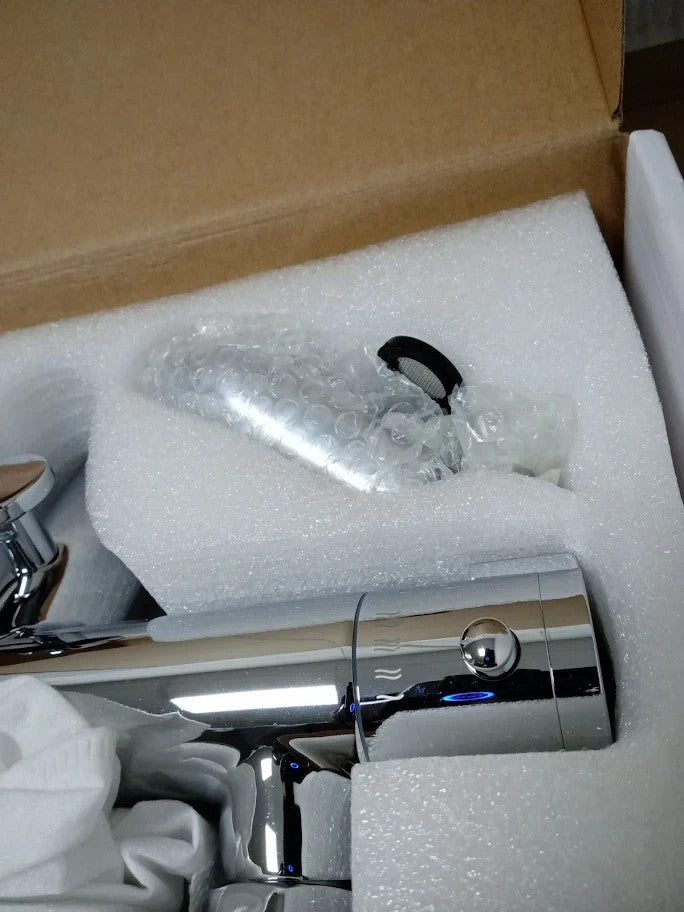 Rainysprit Round Thermostatic Bath Shower Mixer Deck Mounted Bathtub Chrome New
