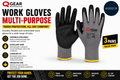 3 Pairs QEARSAFETY Nitrile Palm Coated Microfoam Work Gloves Size 8/M Design