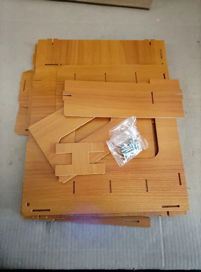 ASelected 4 Tier Wooden Desk Organizer Diy Office Storage Box 28x39x29cm