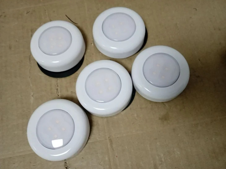 Star Spangled Tap Light Push Lights Stick LED Touch Puck AAA Battery Operated