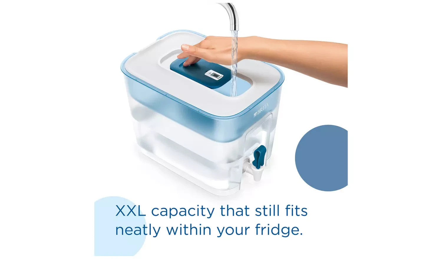 Brita Flow XXL Water Filter Tank Light Blue 8.2L Dishwasher Safe New