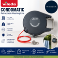 Vileda Cordomatic Retractable Washing Line 15m Clothes Line Holds To 15kg