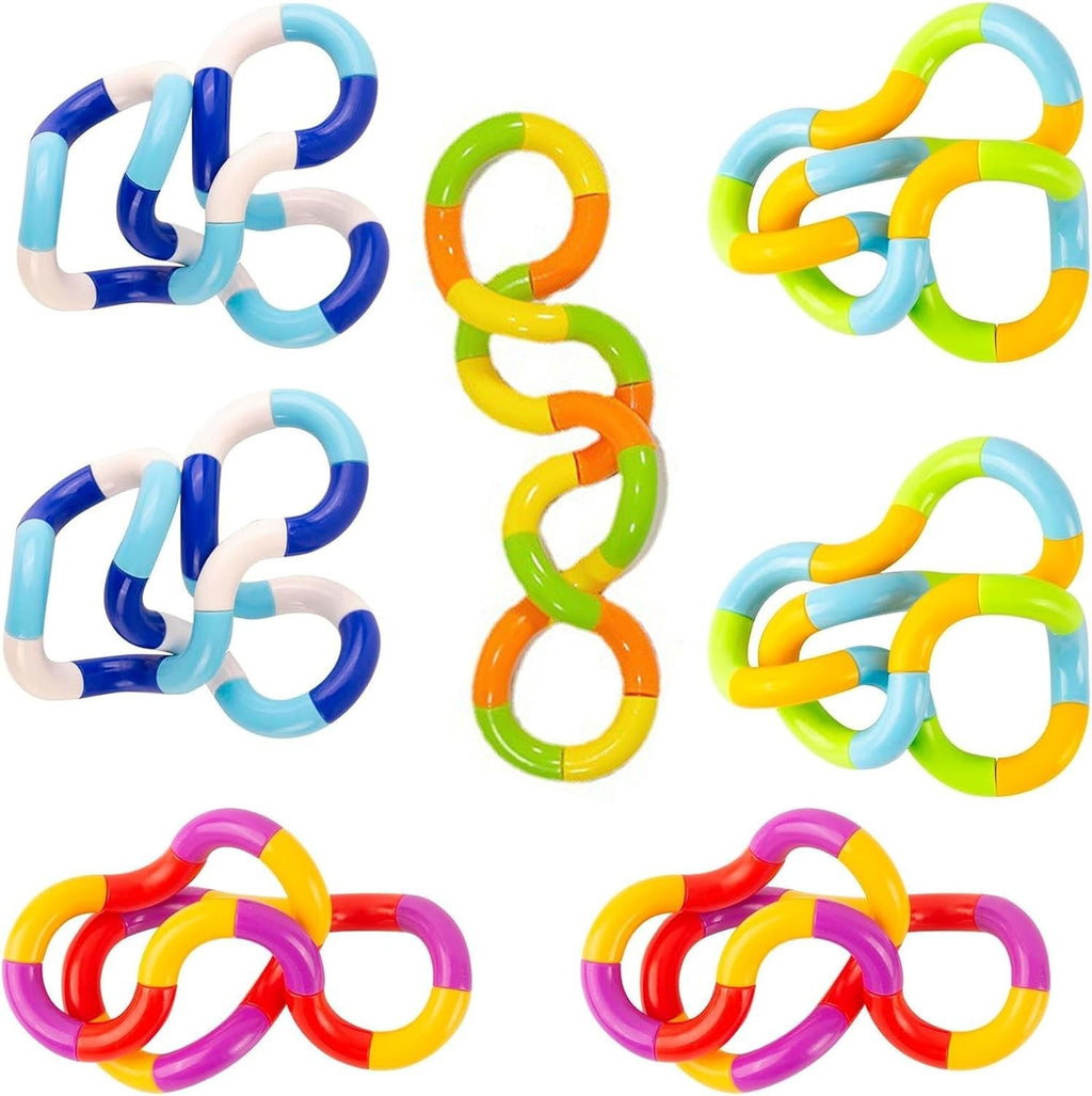 BAIYSFFG Tangle Fidget Toy 7 Pieces Twisty Stress Relief Sensory Kids Adults New