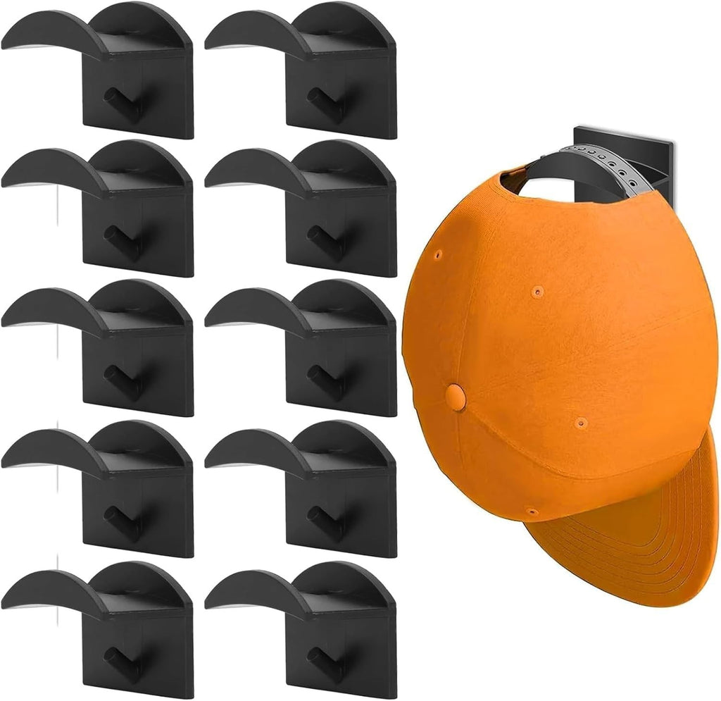 10pc Hat Rack Hooks Wall Strong Hats Storage Stand Accessories Baseball Cap
