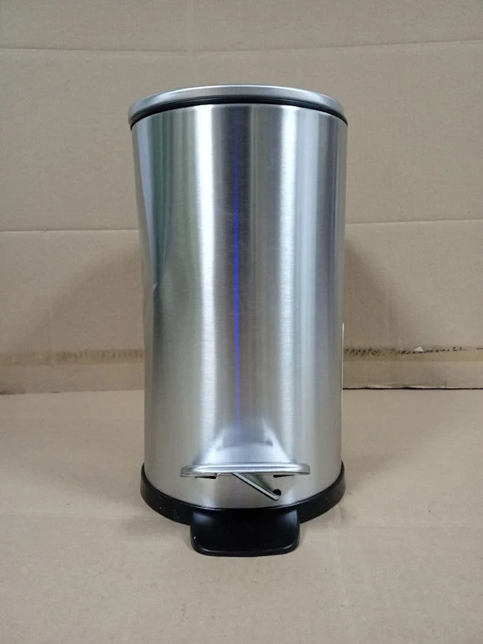 Beldray 5L Pedal Bin Stainless Steel Soft Close Office Bathroom Kitchen Silver