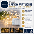 Dalugo Battery Fairy Lights 5 Modes 1 Pack 3m 30 LED Twinkle Battery Operated