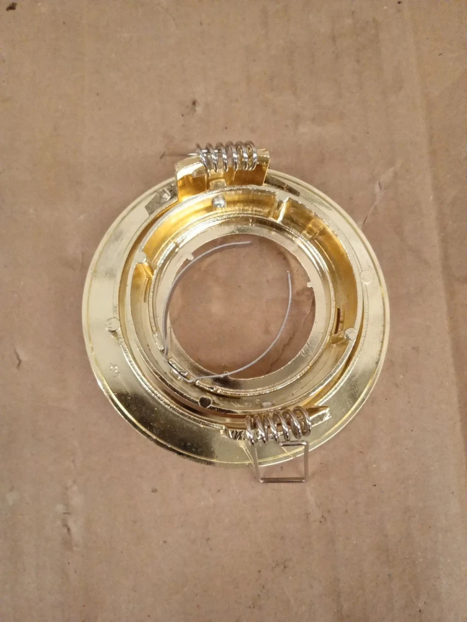 Knightsbridge Recessed Spotlight Tilt Twist & Lock Downlight Brass Aluminium