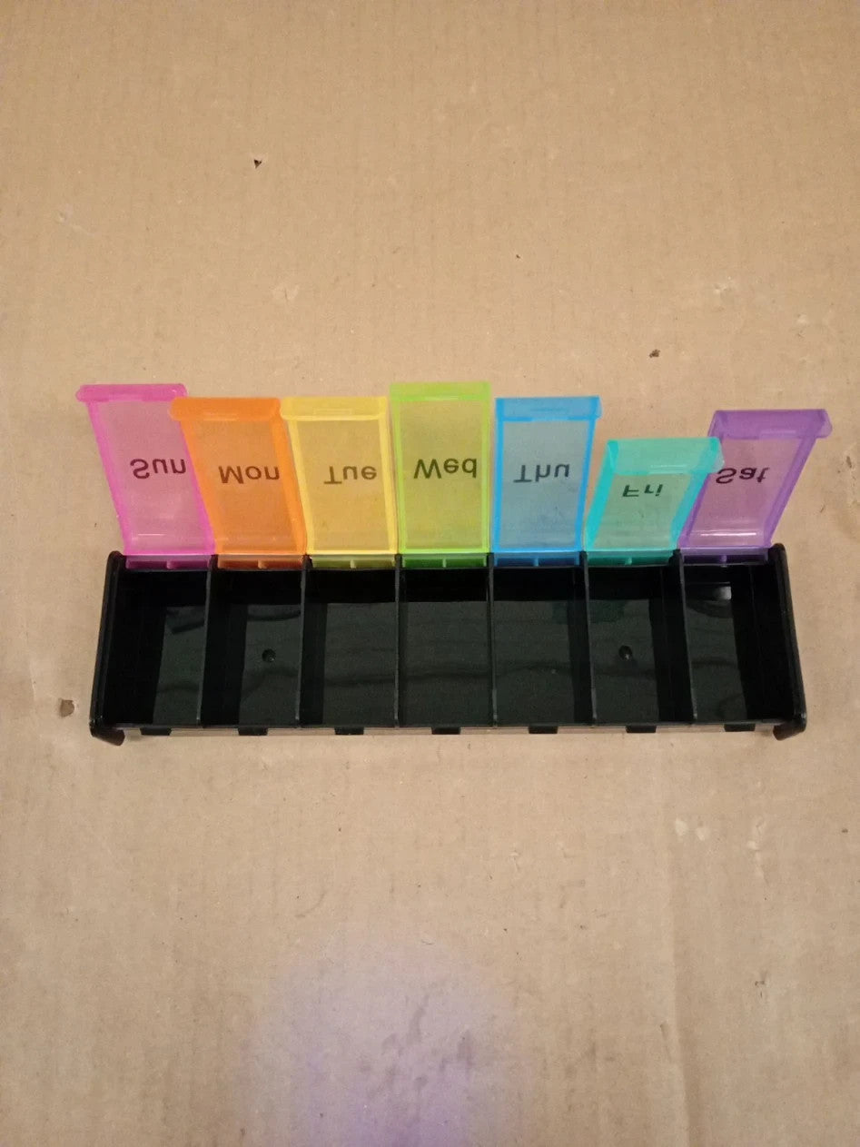 Alyvisun Pill Box 7 Day 1 Times A Day Weekly Tablet Organiser Travel Daily Case