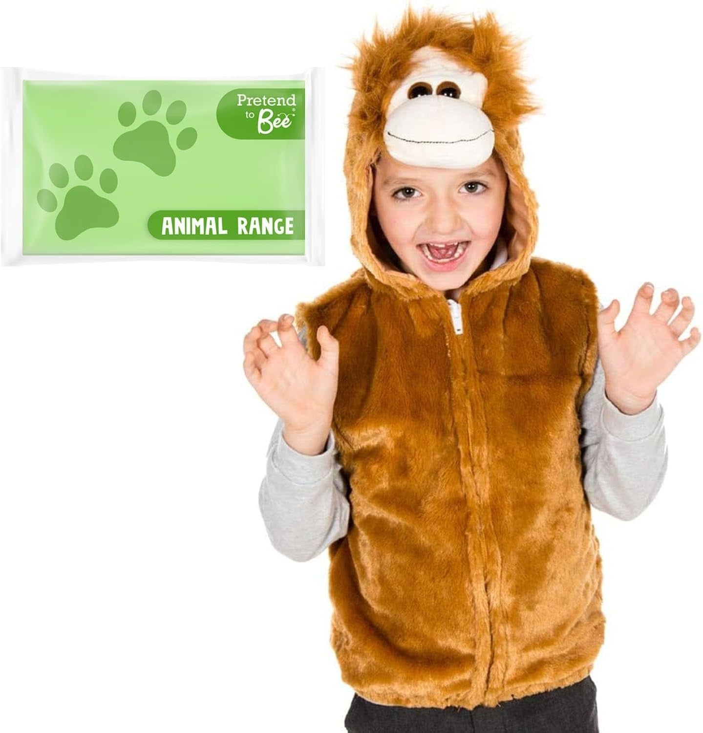 Pretend Bee Monkey Costume Kids Fancy Dress Design Outfit Age 7 Years Animal New