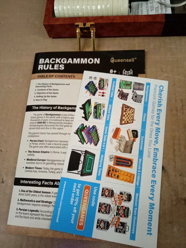 Large Backgammon Sets Adults Classic Board Games 2 Players Premium Board New